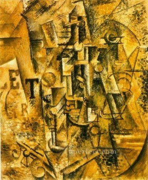La botella de ron 1911 cubismo Pablo Picasso Pinturas al óleo